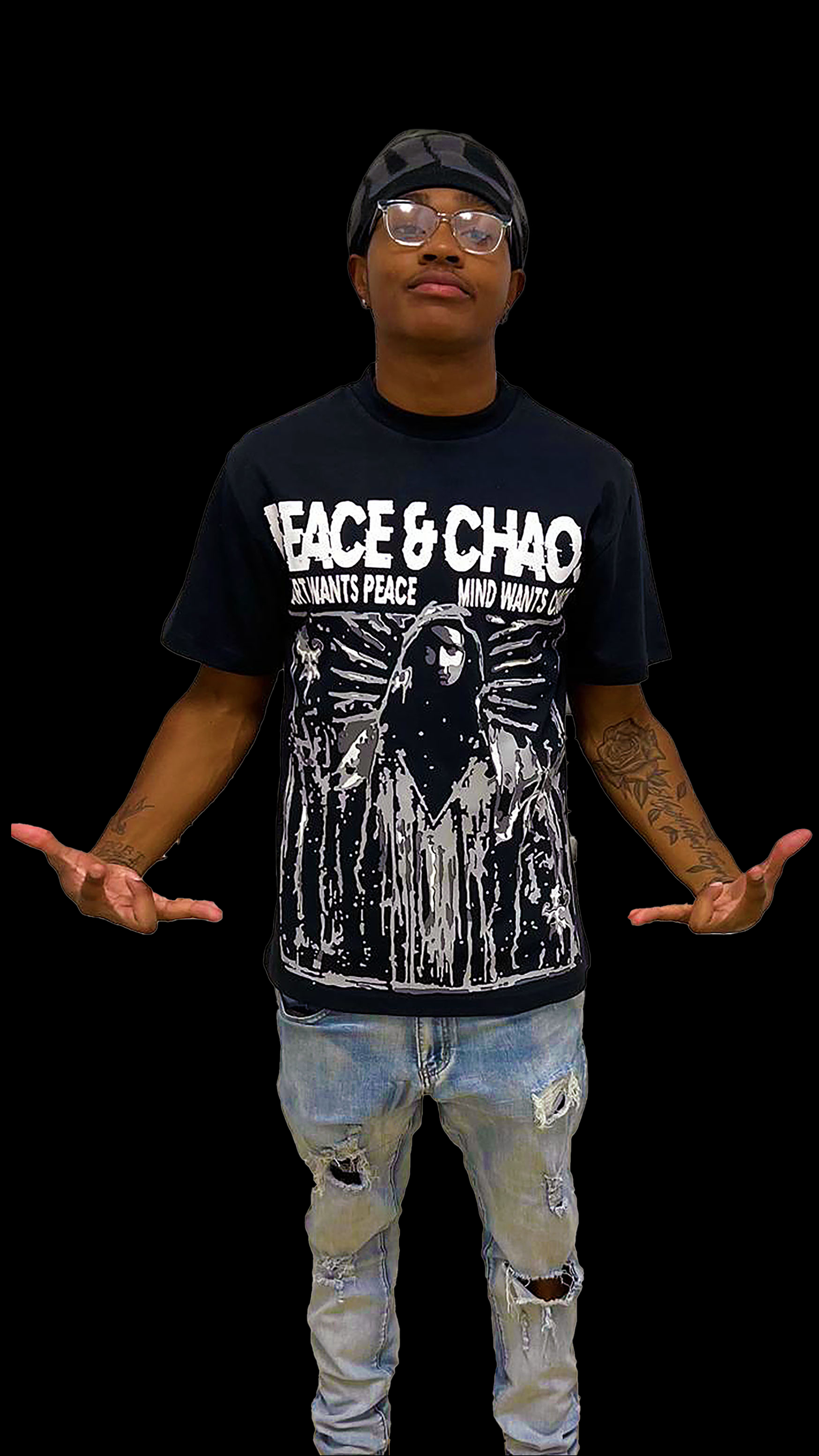 Peace & Chaos "Death Before Pain" Heavy Weight Premium-T-Shirt