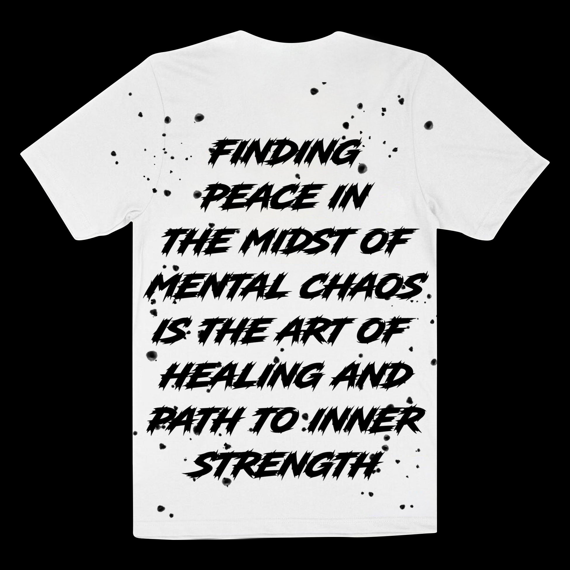 peaceandchaosapparel Peace and Chaos Mental Chaos Heavy Weight Premium T Shirt White XLarge